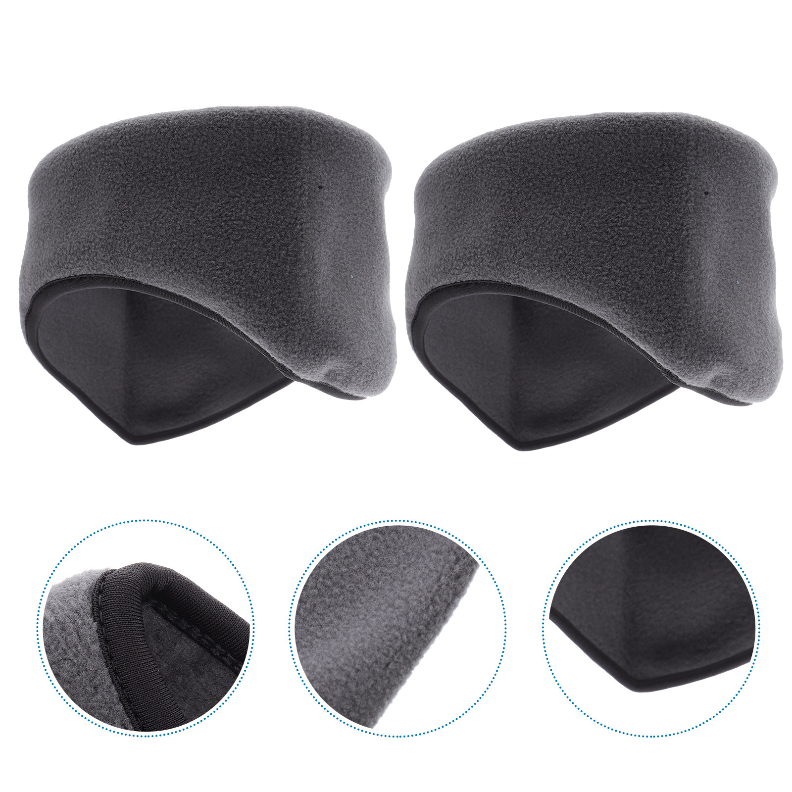 Fleece Ear Warmer Band - 2Pcs Warm Windproof Ear Warmer Headband