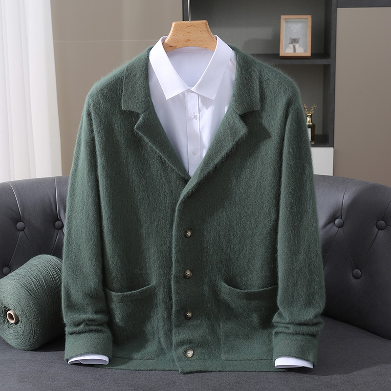 New Mink Wool Cardigan Men's P - огляд і ціна Wool Coat Peacoat
