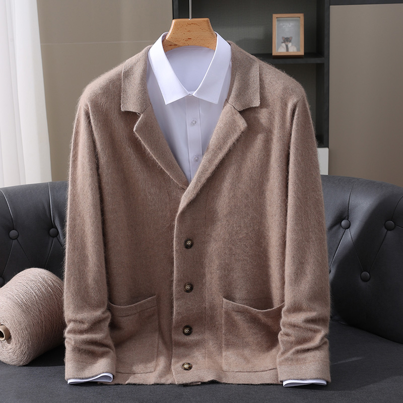 New Mink Wool Cardigan Men's P - огляд і ціна Wool Coat Peacoat