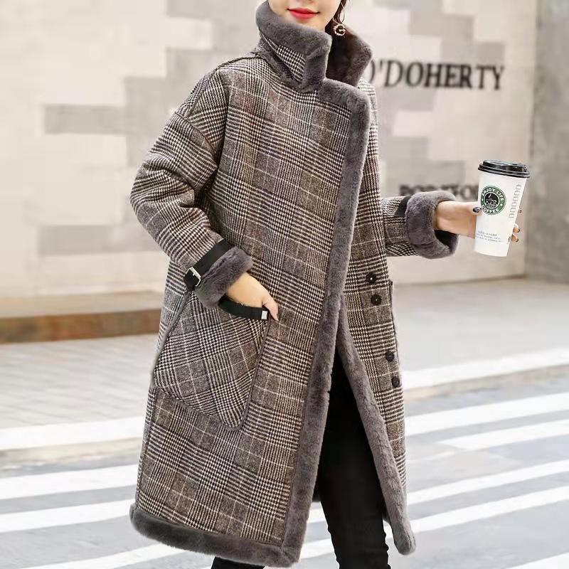 2026 Winter Warm Coat Plush Th - огляд і ціна Wool Coat Peacoat