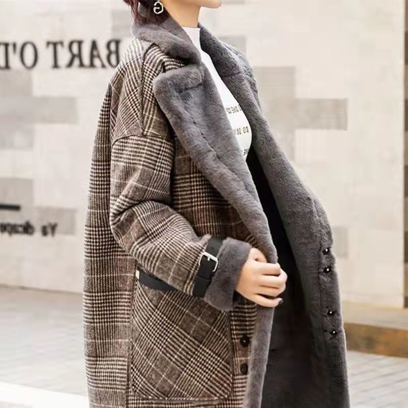 2026 Winter Warm Coat Plush Th - огляд і ціна Wool Coat Peacoat