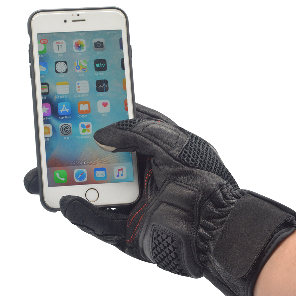 Motorcycle Leather Gloves Blac - огляд і ціна Touch Screen Gloves