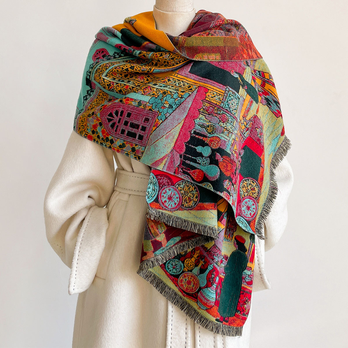 Women Imitation Cashmere Scarf - огляд і ціна Cashmere Pashmina Wrap