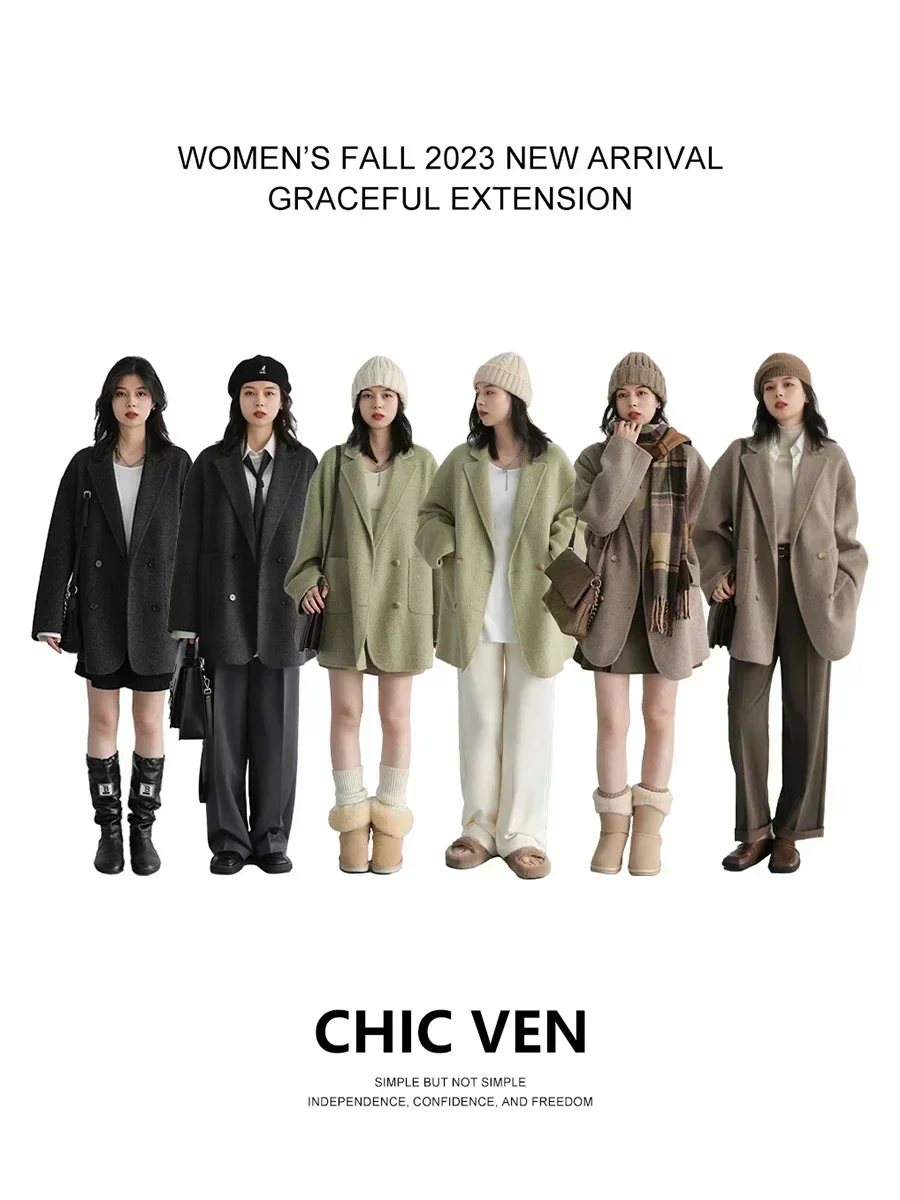 CHIC VEN Women's Woolen Coats  - огляд і ціна Wool Coat Peacoat