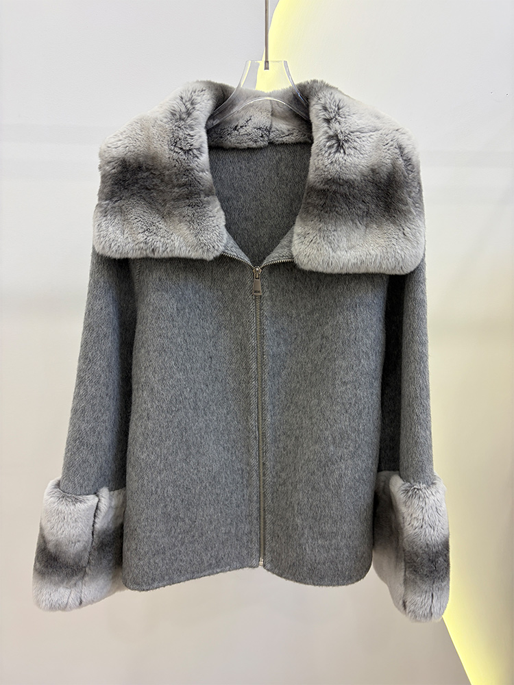 2026 Winter Women's Real Natur - огляд і ціна Wool Coat Peacoat